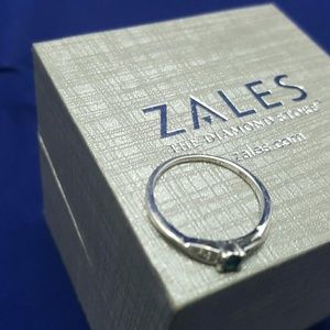 Zales Diamond and White Gold Ring Size 6/7